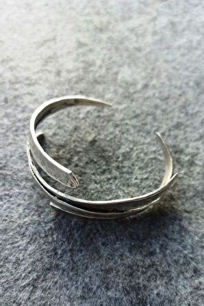 Özel Şekilli Kadın Bileklik Gümüş Kaplama El Yapımı Ayarlanabilir Kadın Bileklik