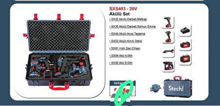 STECHEND SXS402-20V AKÜLÜ SET(7 PARÇA)