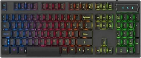 Rutter GK100 RGB LEDIşıklı Kablolu Oyuncu Q Klavye