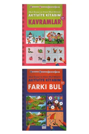 5+ Yaş Okul Öncesi Ve Erken Okul Dönemi Aktivite Kitabım Farkı Bul-kavramlar -2 Kitap