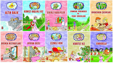 1. Sınıf Okumayı Sevdiren Renkli Resimli Hikayeler 14- 10 Kitap