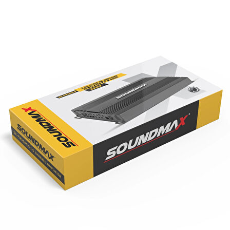 SOUNDMAX SX-PW5500.5-4X65W RMS-1X350W RMS BAS ÇIKIŞI-PROFESYONEL 5 KANAL OTO ANFİ