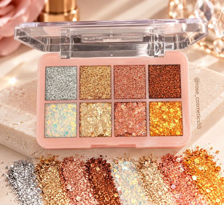 ROSE COSMETİCS GLİTER FAR PALETİ YÜZ VE VUCUT SİMİ IŞILTI
