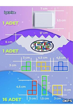 Tetra Kule Renkli Yapı Ve Tasarım Eğitici Denge Oyunu 18 Parça