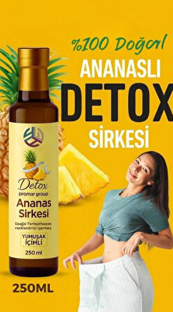Promar DETOX TROPİKAL MEYVE SİRKESİ 250 ML +  Ananas Sirkesi Doğal Fermantasyon Pineapple Vinegar 250 ML