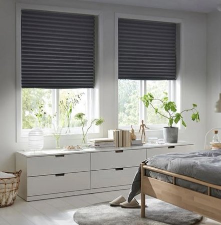 IKEA SCHOTTIS stor perde, koyu gri, 100x190 cm, karartma perde, polyester 