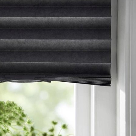 IKEA SCHOTTIS stor perde, koyu gri, 100x190 cm, karartma perde, polyester 