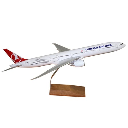 Boeing 777-300 ölçek 1/160 Model Uçak Masaüstü Sergi Maket Uçağı