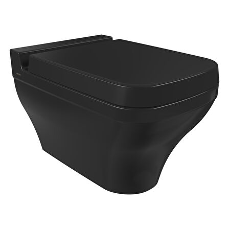 Bocchi  Scala Asma Klozet, Yavaş Kapanan Kapak 1080-005-0128 Parlak Siyah