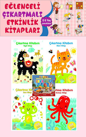 2 Yaş ve Üzeri Çıkartma Kitabım Seti (4 Kitap)- 108 Çıkartmalı