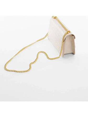 Mango Timsah Derisi Görünümlü Zincir Detaylı Çanta