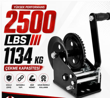 KOLLU IRGAT EL VİNCİ 2500LBS 1134kg.
