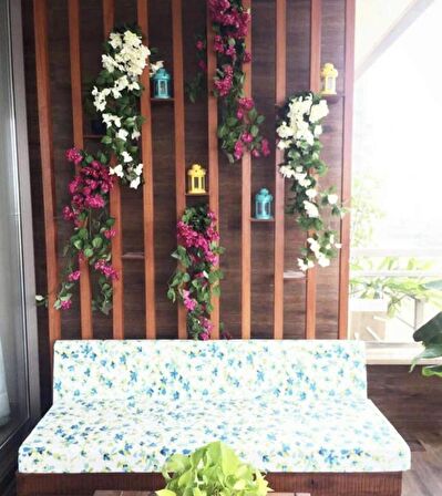 Yapay Çiçek Mor Begonvil Çiçeği 8Dallı 70cm Sarkan Çiçek