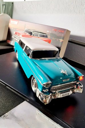 WS-1955BT Chevrolet Belair 1955 Model Bluetooth Hoparlör Fm Radyo USB Tf Aux Destekli Speaker