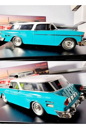 WS-1955BT Chevrolet Belair 1955 Model Bluetooth Hoparlör Fm Radyo USB Tf Aux Destekli Speaker