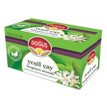 Bergamot Aromalı Yeşil Çay Süzen Poşet 20X1.75 Gram (2 Paket)