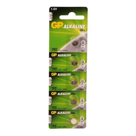 Lr41 Alkalin Düğme Pil Gp192-C5 5 Li Paket