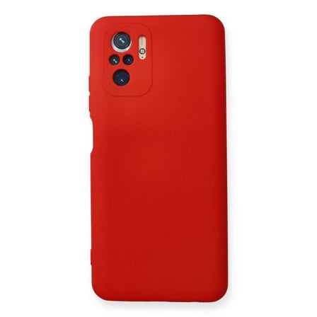 Xiaomi Redmi Note 10 Kılıf Nano İçi Kadife Silikon - Kırmızı