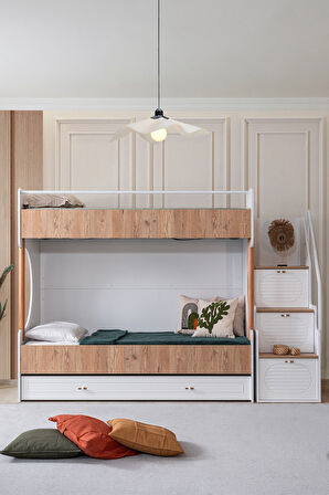 Ranza, Vita Bohem Yavrulu Ceviz Ranza 4 Kapaklı Dolap 3 Adet Comfort Yatak