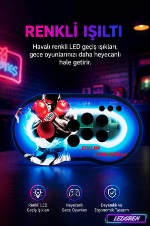 MT9 HD Nostalji Retro Atari Konsolu 10000 Oyunlu Çift Kişilik Kablosuz Joystick PS1 Arcade
