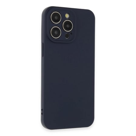 Apple İphone 15 Pro Max Kılıf Nano İçi Kadife Silikon - Lacivert