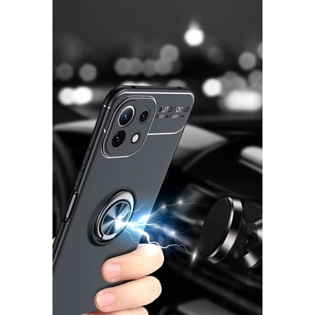 Xiaomi Mi 11 Lite Kılıf Range Yüzüklü Silikon - Kırmızı
