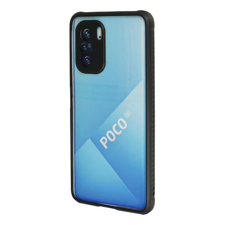 Xiaomi Poco F3 Kılıf Miami Şeffaf Silikon - Siyah