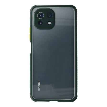 Xiaomi Mi 11 Lite Kılıf Miami Şeffaf Silikon - Koyu Yeşil