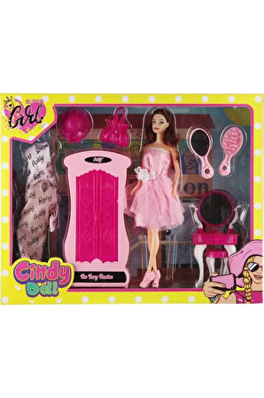 Cindy Bebek Doll Dolaplı Makyaj Masalı 04-02453 4530