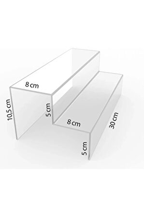 2 Katlı Merdiven Stand (Şeffaf)