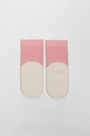 Kedi Desenli Bebek Soket Çorap Pembe