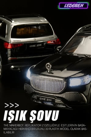 Siyah Renkli GLS600 Maybach 1/24 Diecast Koleksiyon Maket Model Araba CHE ZHİ