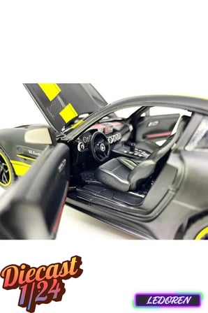Siyah Renkli Mercedes-Benz AMG GTR 1/24 Diecast Koleksiyon Maket Model Araba CHE ZHİ