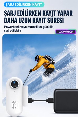 Göğüse Takılabilir Mıknatıslı 1080P Mini Aksiyon Kamera Geniş Açı POV Kask Kamerası