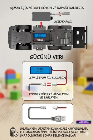 Uzaktan Kumandalı Led Işıklı Buhar Spreyli 2.4 Ghz 35 cm Çok Fonksiyonlu Oyuncak Temizlik Aracı