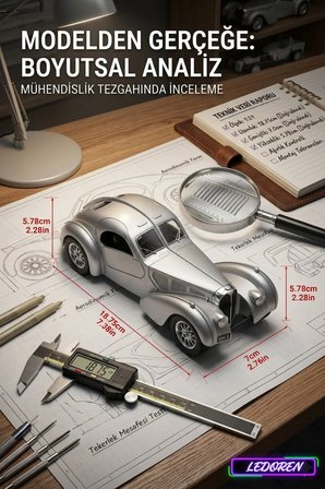 Bugatti Atlantic 1963 Araba 1/24 Diecast Koleksiyon Maket Model Araba