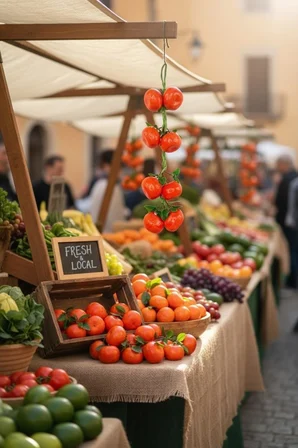 Yapay Mandalina Salkımı Süs 8 Mandalinalı Dekoratif  Yapay Meyve Sebze 