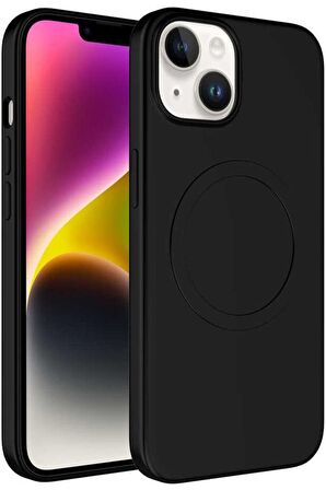 Apple iPhone 14 Plus Kılıf Magsafe Wireless Şarj Özellikli Pastel Renk Silikon Mat Kapak