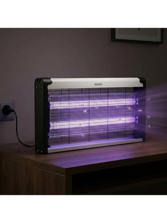 asonic S27 Çift Cam LED Zincir Askısılı Sanayı Tipi Sinek Öldürücü XXL Boy 30W+ 2000V (40 m² Sinek CIZZZ