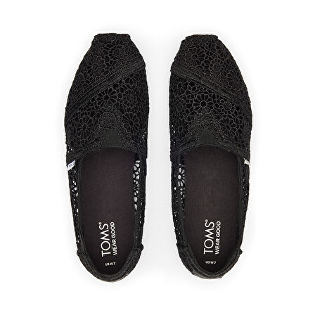 Kadın Espadril / Keten 10016254 Toms MOROCCAN CROCHET WM ACLASS Black