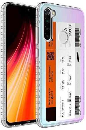 Xiaomi Redmi Note 8 Kılıf Airbag Kenarlı Renkli Desenli Elegans Silikon