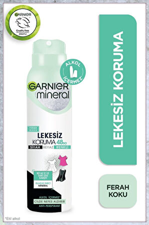 Garnier Mineral Lekesiz Koruma Ferah Koku Sprey Bayan 150 ml x 3 Adet