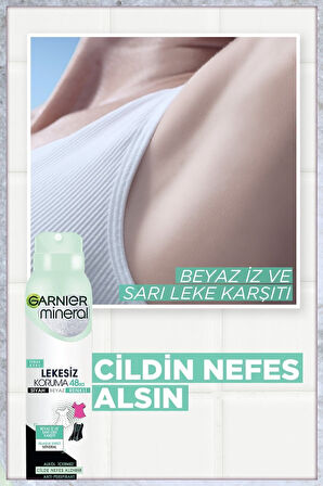 Garnier Mineral Lekesiz Koruma Ferah Koku Sprey Bayan 150 ml x 3 Adet