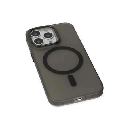 Apple İphone 15 Pro Kılıf Lodos Magneticsafe Mat Kapak - Siyah