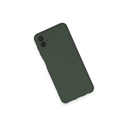 Samsung Galaxy A04 Kılıf Nano İçi Kadife Silikon - Koyu Yeşil