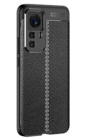Xiaomi Mi 12T Kılıf Deri Desenli Kamera Korumalı Silikon
