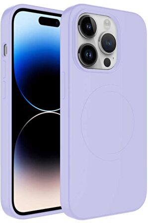 Apple iPhone 12 Pro Kılıf Magsafe Wireless Şarj Özellikli Pastel Renk Silikon Mat Kapak