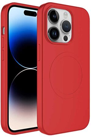 Apple iPhone 12 Pro Kılıf Magsafe Wireless Şarj Özellikli Pastel Renk Silikon Mat Kapak