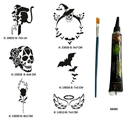 Sıradışı Hayatlar Tüp Kına ve Fırça hediyeli Tattoo Geçici Dövme Seti