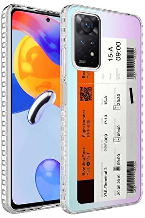 Redmi Note 11 Global Kılıf Airbag Kenarlı Renkli Desenli Elegans